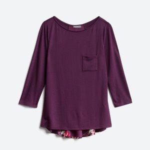 MARKET & SPRUCE Rosannah Woven Back Knit Top